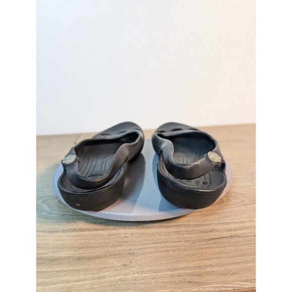 CROCS Black Prima Ballet Flats Shoes Women's Size 8 Casual Work Comfy Classic * - Picture 5 of 10